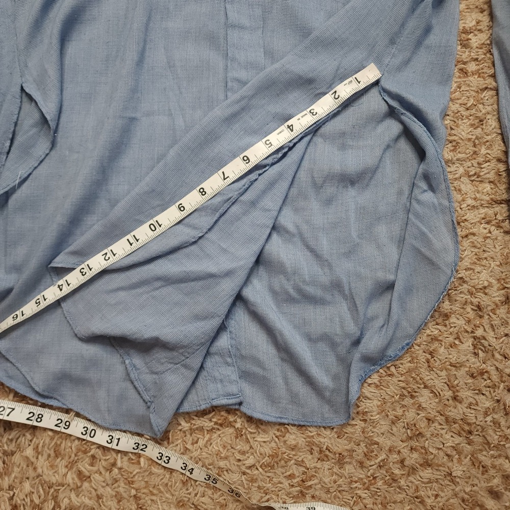 Free‎ People Blue Womens S Long Sleeve Button Up Shirt - Picture 8 of 8